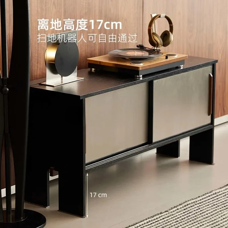 Modern Oak Vinyl Record Storage Cabinet