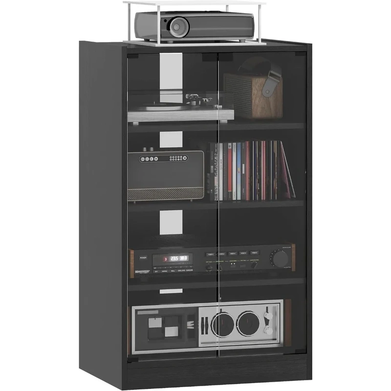 Modern Vinyl Record Storage Cabinet